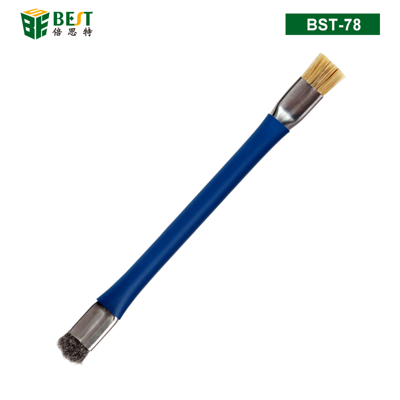 BST-78 雙頭鋼絲硬毛刷 手機(jī)主板IC焊盤(pán)清潔除塵不脫毛 打磨除銹鋼絲刷